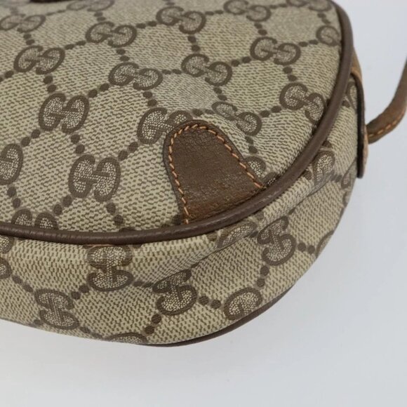 GUCCI GG Supreme Web Sherry Line Bag PVC Beige Gold 89 02 066 Auth 142438 - Picture 4 of 16